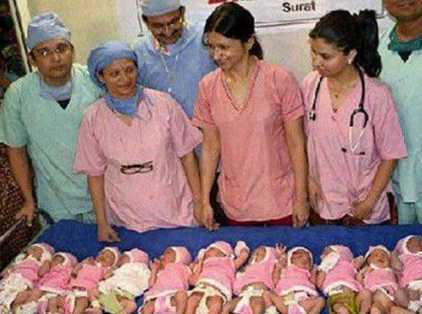 外國一女子生了九胞胎（國外女子多次流産後懷上6胞胎）1