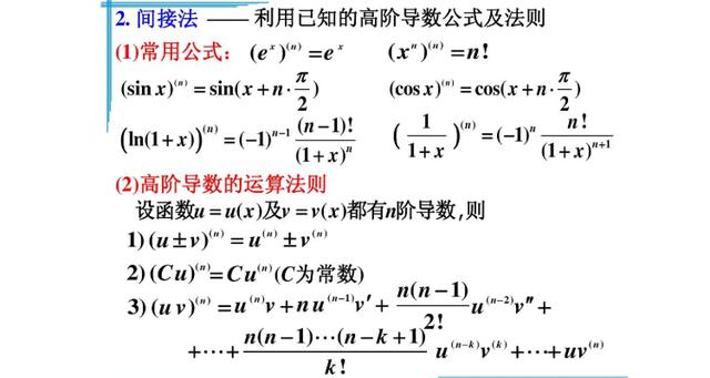 考研數學n階導數求導公式（暑期必備46個知識點04）1
