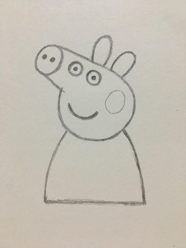 小豬佩奇簡筆畫兒童畫法（簡筆畫小豬佩奇的畫法）7