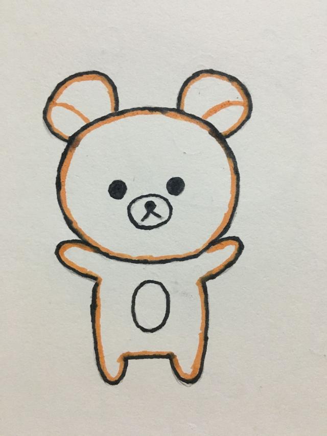 簡單又好看的簡筆畫 小熊（簡筆畫一看就會的可愛小熊畫法）11