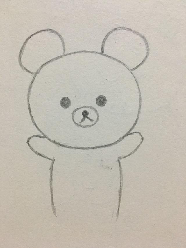 簡單又好看的簡筆畫 小熊（簡筆畫一看就會的可愛小熊畫法）8