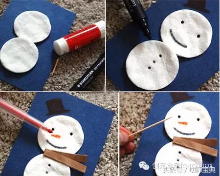 簡易的雪人手工（冬季手工靈感換種方式）5