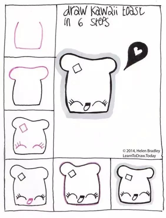 兒童簡筆畫甜甜圈的畫法（兒童簡筆畫教程）3