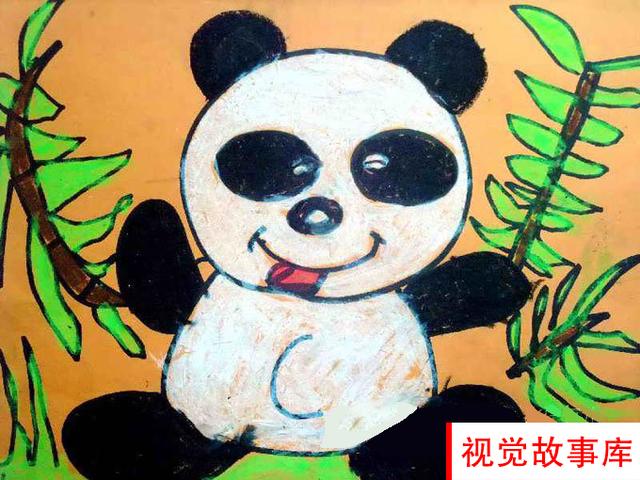 可愛的國寶熊貓怎麼畫（優秀兒童主題繪畫）7