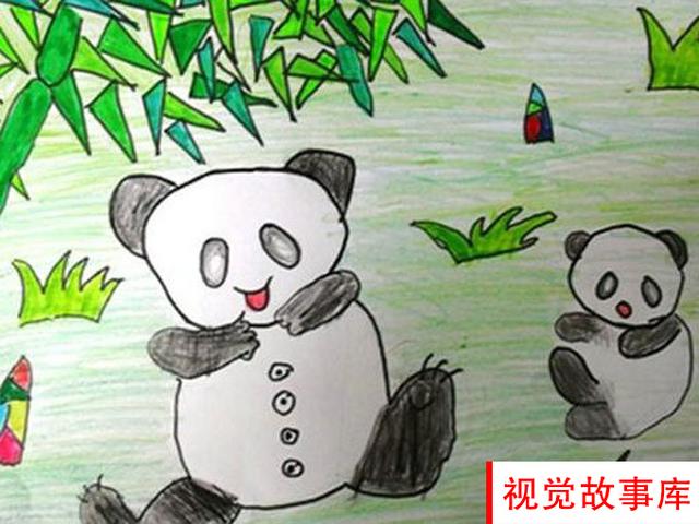 可愛的國寶熊貓怎麼畫（優秀兒童主題繪畫）4