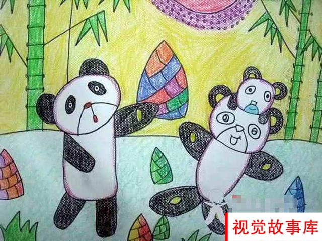 可愛的國寶熊貓怎麼畫（優秀兒童主題繪畫）6