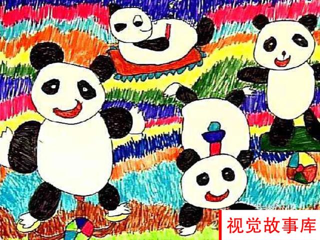 可愛的國寶熊貓怎麼畫（優秀兒童主題繪畫）2