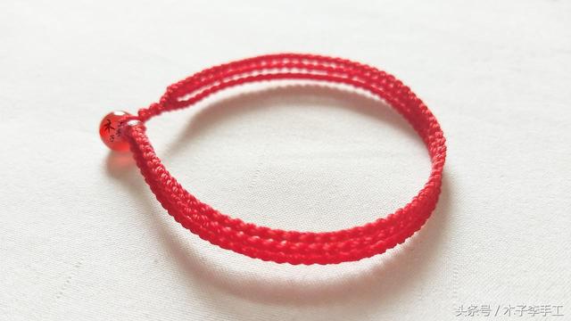 幸運紅手繩的編織方法（象征愛情的三生繩的手工紅繩編織教程）9