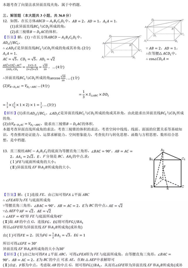 空間向量求二面角例題及解析（空間向量練習題）6