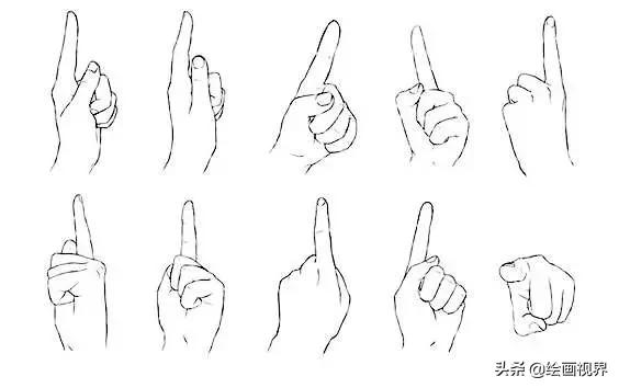 怎麼畫手勢又漂亮又簡單（教你30種常見手勢畫法）3