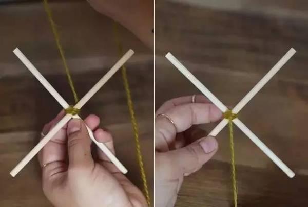 簡單的毛線花怎麼打（隻用一次性筷子繞上毛線）14