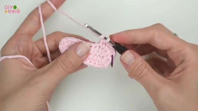 3-6月寶寶針織鞋鈎織教程（教你鈎織超可愛的粉紅小豬款寶寶鞋）(3)