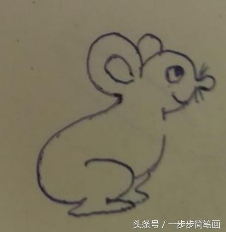 怎麼樣畫小老鼠的簡筆畫（寶寶一看就會的簡筆畫）6