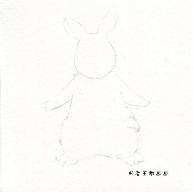 一個簡簡單單的玉兔怎麼畫（教你畫一隻簡筆畫小玉兔）1