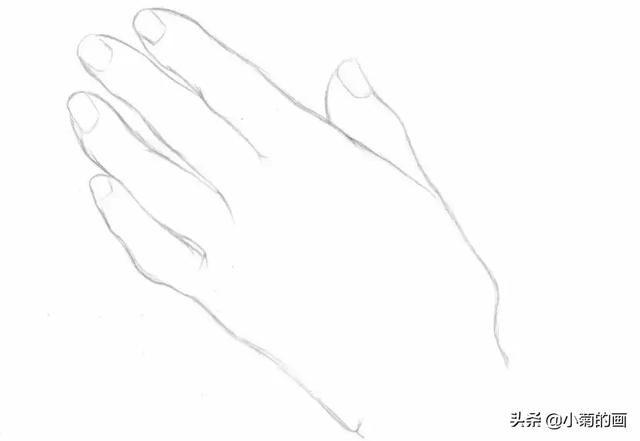 素描人物手型的畫法步驟（素描人物不得不懂的手部畫法）8