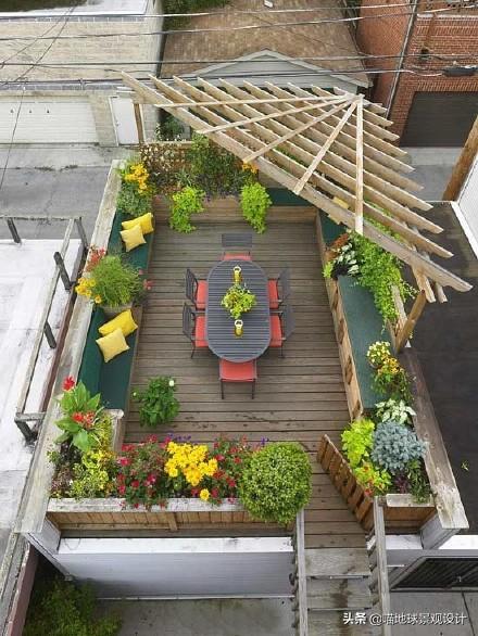 1000平米樓頂花園庭院設計效果圖（私家庭院這樣設計）18