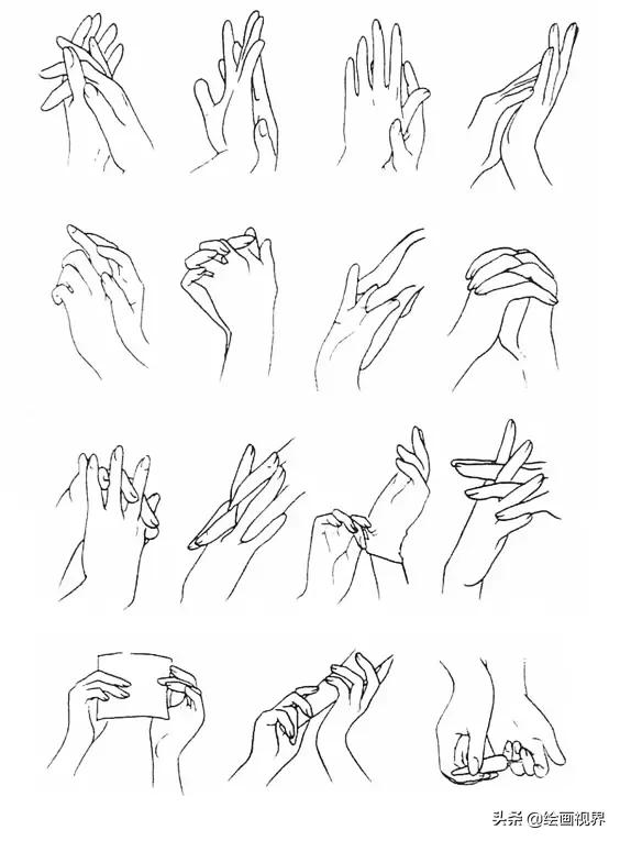 怎麼畫手勢又漂亮又簡單（教你30種常見手勢畫法）7