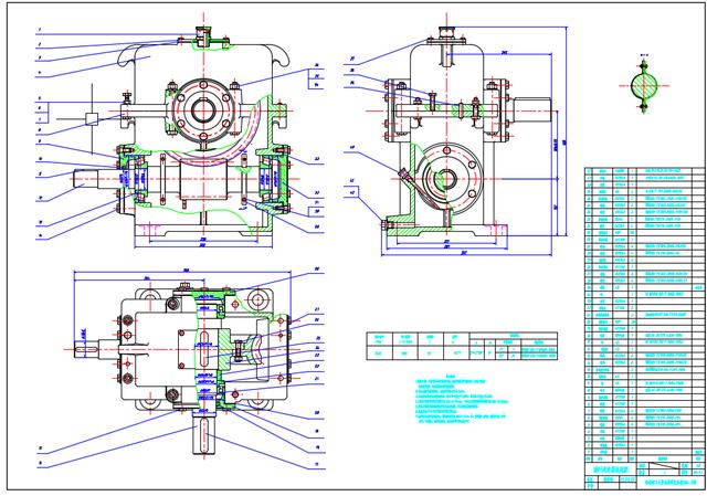 蝸杆減速器的造型原理（這套蝸輪蝸杆減速器CAD圖紙）2