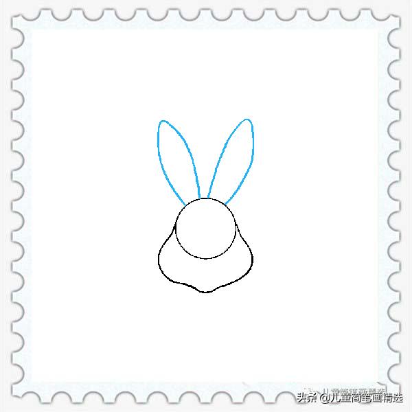 簡單又可愛的簡筆畫小兔子怎麼畫（兒童簡筆畫精選-如何畫一隻歡樂的小兔子）3