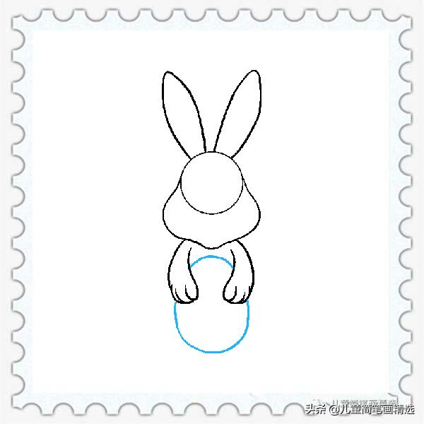 簡單又可愛的簡筆畫小兔子怎麼畫（兒童簡筆畫精選-如何畫一隻歡樂的小兔子）5