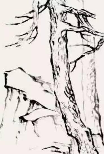 山水畫松樹的畫法步驟圖（書畫聯盟圖文示範教程）14