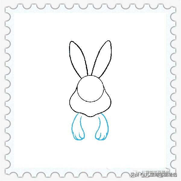 簡單又可愛的簡筆畫小兔子怎麼畫（兒童簡筆畫精選-如何畫一隻歡樂的小兔子）4