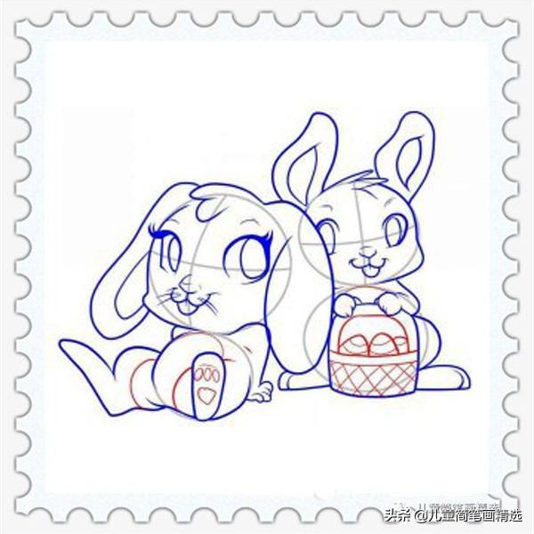 簡單又可愛的簡筆畫小兔子怎麼畫（兒童簡筆畫精選）5