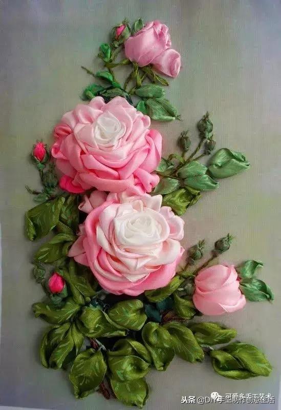 絲帶繡玫瑰花的教程（立體玫瑰花教程）11