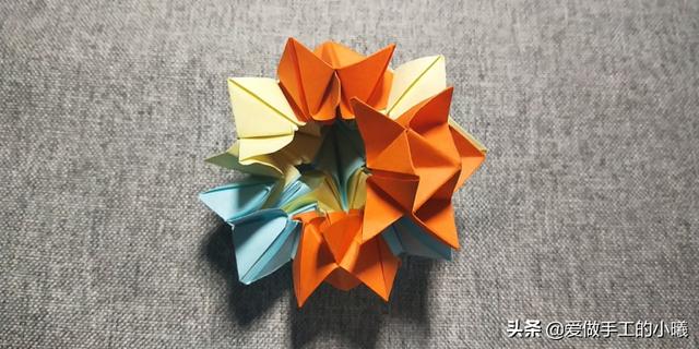 最簡單的花球的折紙教程（簡單花球折紙圖解）31