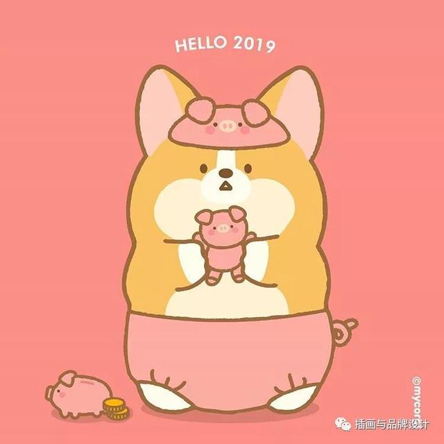 治愈系的可愛動物插畫（插畫韓國插畫師的100隻肥萌小甜狗）12