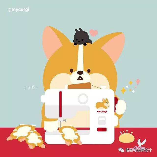 治愈系的可愛動物插畫（插畫韓國插畫師的100隻肥萌小甜狗）53