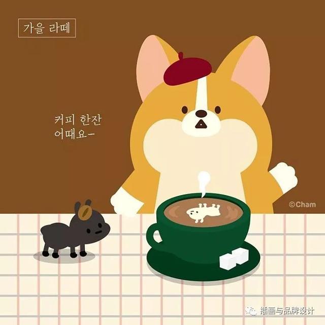 治愈系的可愛動物插畫（插畫韓國插畫師的100隻肥萌小甜狗）55
