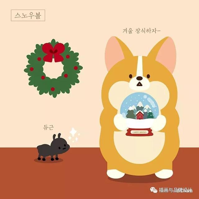 治愈系的可愛動物插畫（插畫韓國插畫師的100隻肥萌小甜狗）57