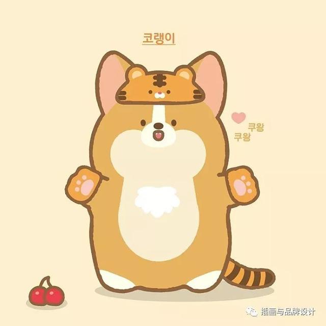 治愈系的可愛動物插畫（插畫韓國插畫師的100隻肥萌小甜狗）80