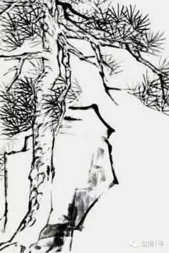 山水畫松樹的畫法步驟圖（書畫聯盟圖文示範教程）11