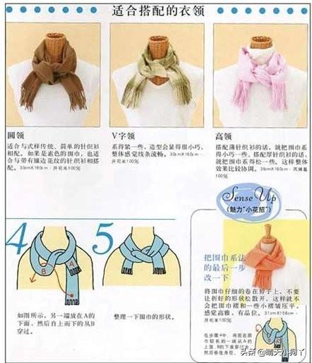 圍巾的圍法與技巧（圍巾的N種圍法）19