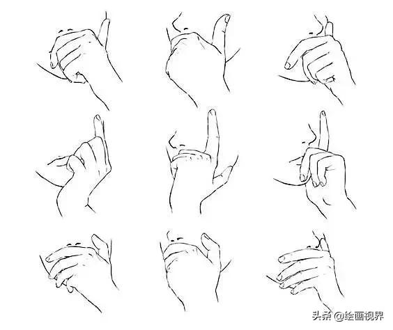 怎麼畫手勢又漂亮又簡單（教你30種常見手勢畫法）4