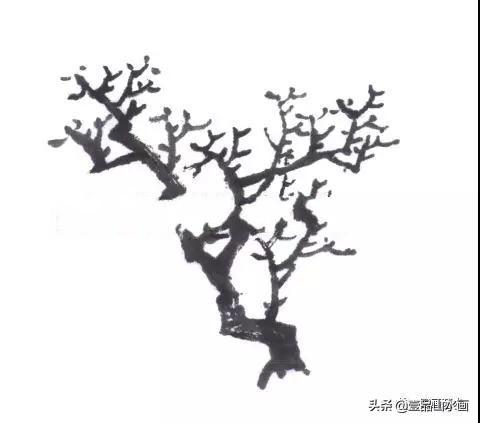 簡單的山水畫樹的畫法（山水畫入門春樹畫法）2