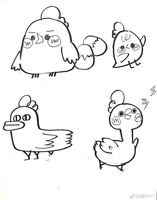 繪畫素材小動物插畫簡筆畫（一組可愛的小動物手帳簡筆畫素材）8