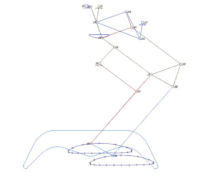 連杆機構軌迹設計（連杆形式的腿機構）14