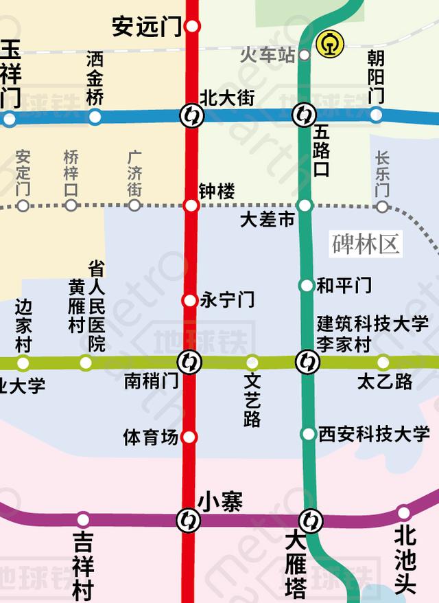 西安14條地鐵詳細線路圖（西安城市軌道交通運營）3