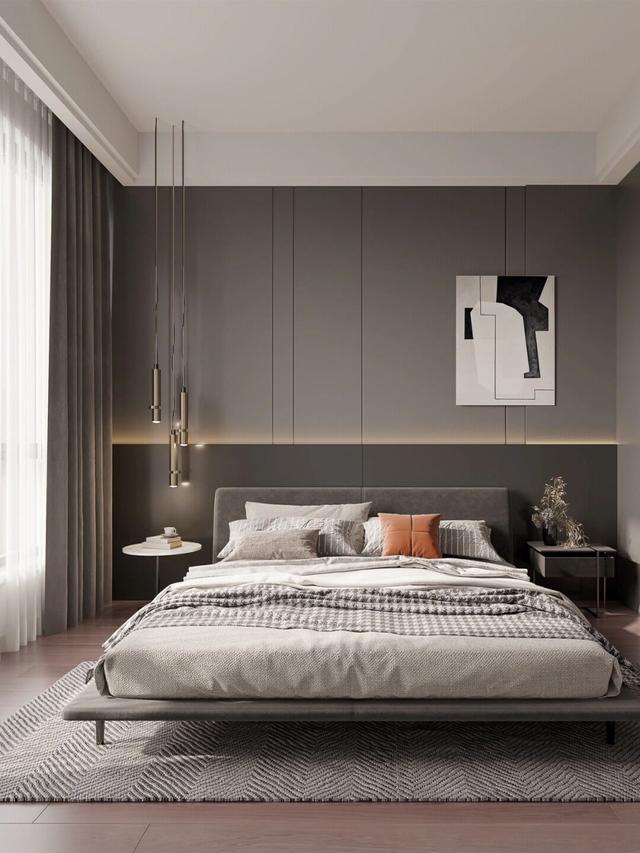 主卧室床頭背景牆簡單設計（27款最流行的卧室床頭背景牆設計分享）20