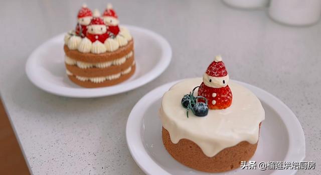 聖誕節生日蛋糕教程（2款聖誕傾情系列4寸雪人蛋糕教程）34