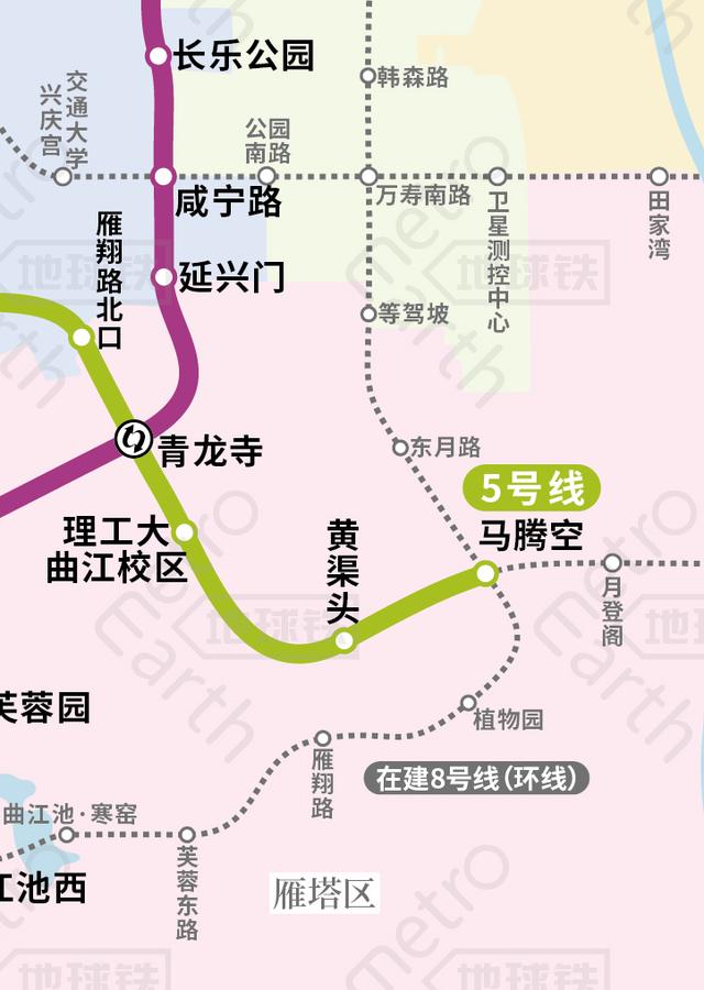 西安14條地鐵詳細線路圖（西安城市軌道交通運營）5