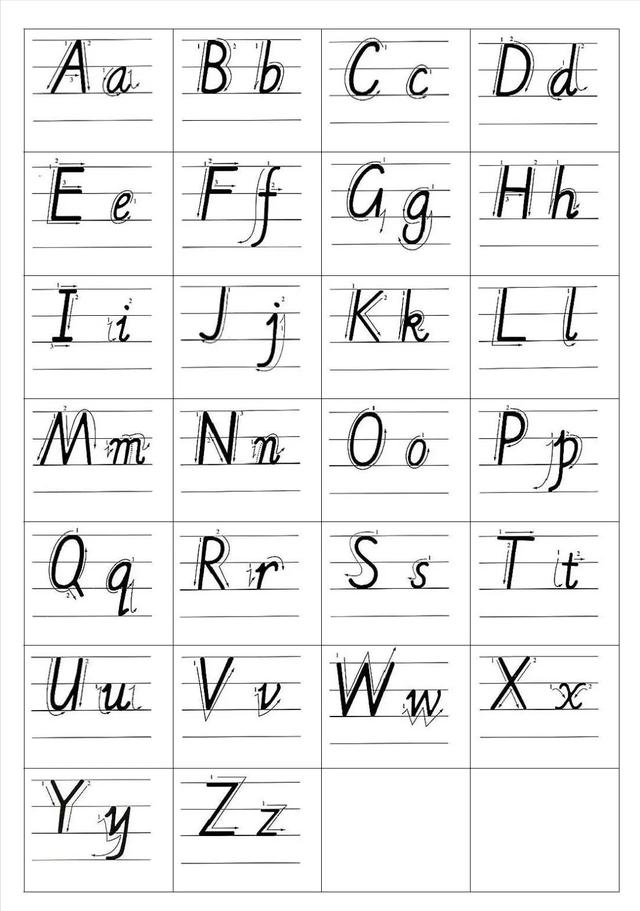 字母表26個字母發音動畫（26個字母标準書寫及發音）2