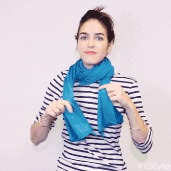 最潮的圍巾的4種系法（明星博主都愛不釋手的10種圍巾系法）15