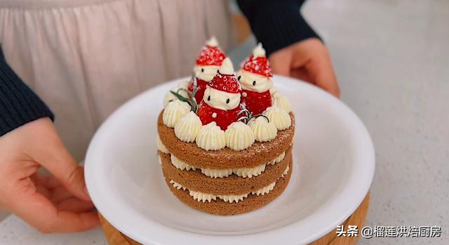 聖誕節生日蛋糕教程（2款聖誕傾情系列4寸雪人蛋糕教程）26