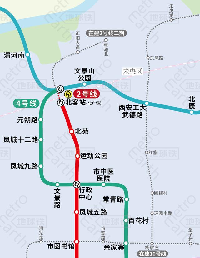 西安14條地鐵詳細線路圖（西安城市軌道交通運營）4