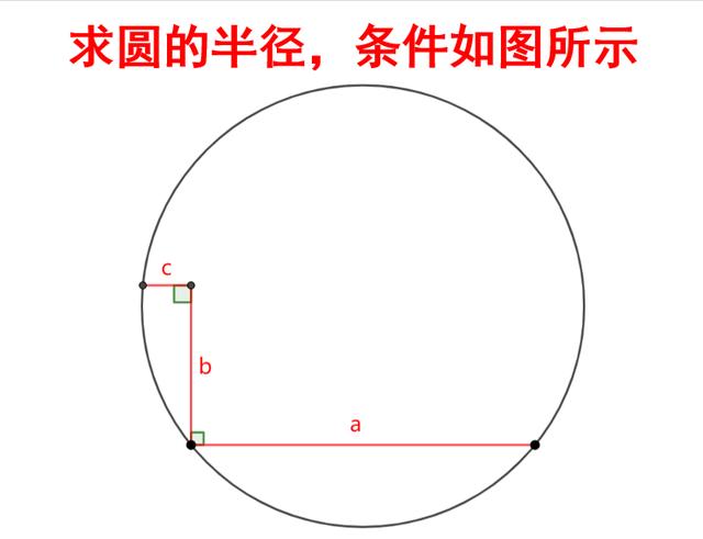 求圓半徑定理（求圓的半徑條件如圖所示）1