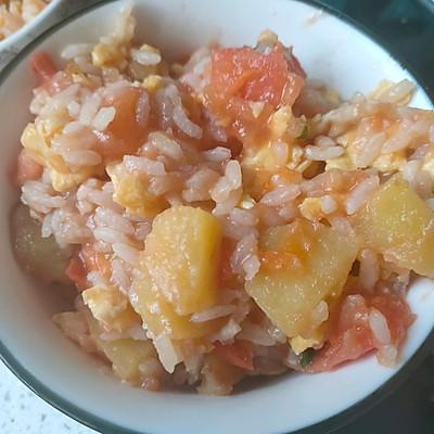 西紅柿土豆燴飯教程（西紅柿雞蛋土豆燴飯比賣的還好吃）12